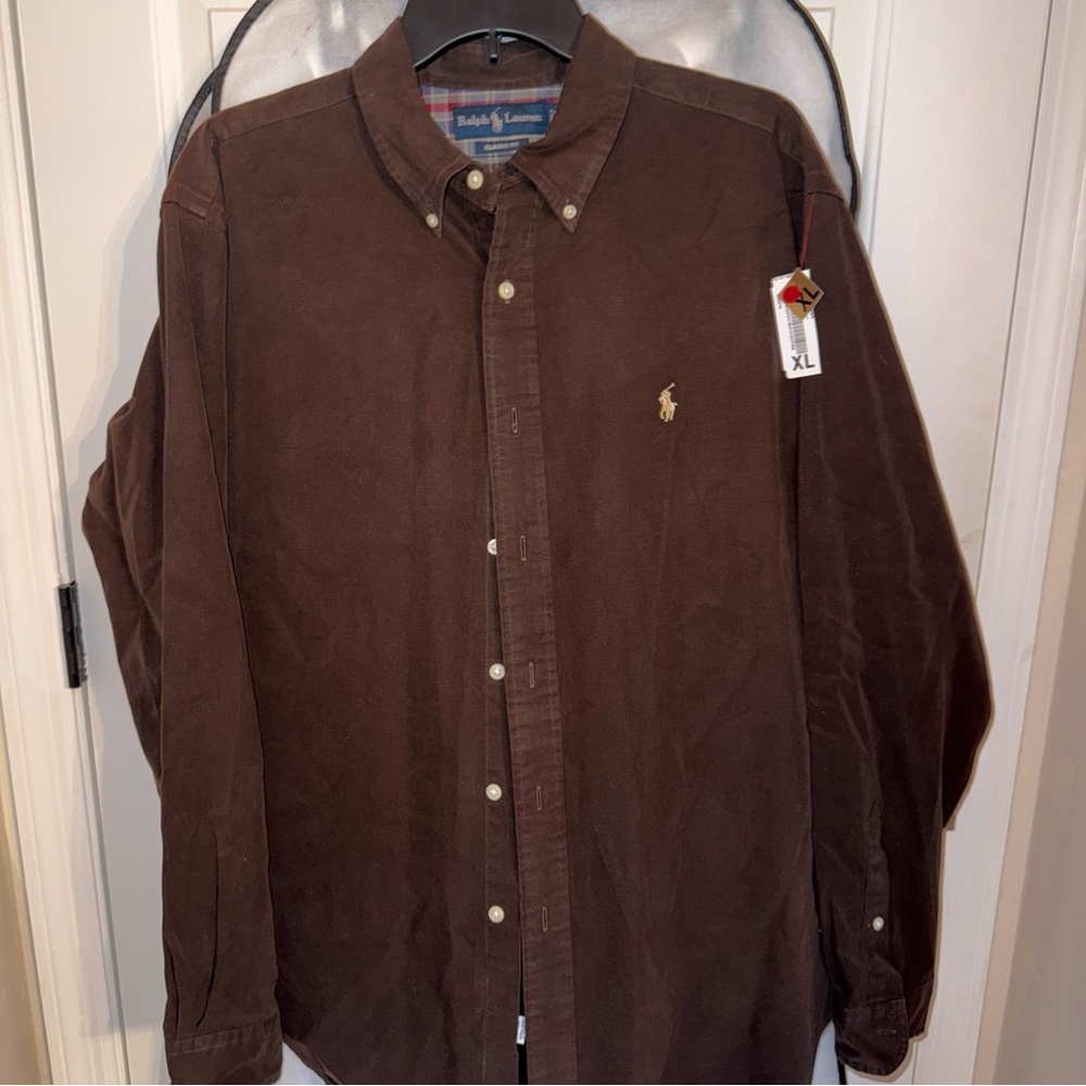 Ralph Lauren Men's Dark Brown Casual Shirt